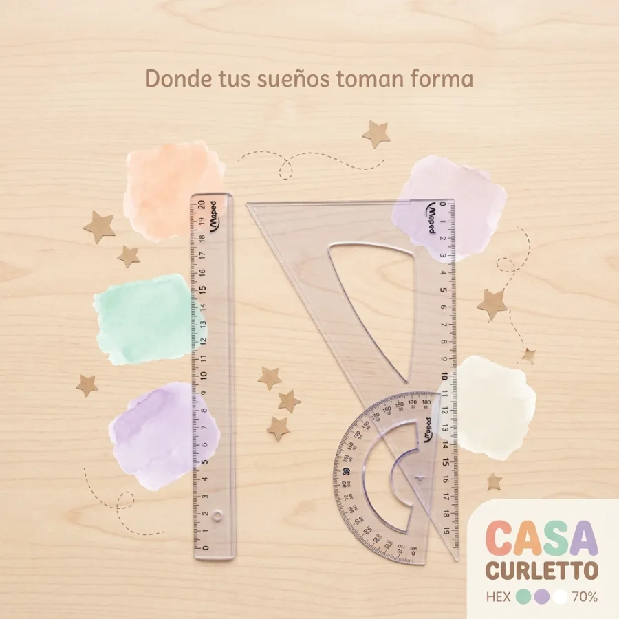 Set geométrico Maped de 3 piezas