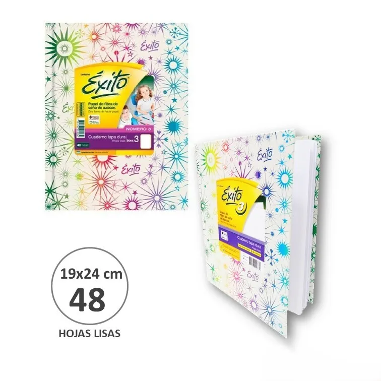 Cuaderno Tapa Dura Éxito N3 19x24 Liso 48 Hojas