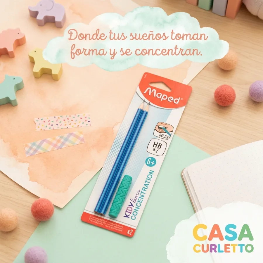 Lápiz Grafito Maped HB Concentration x2 Unidades