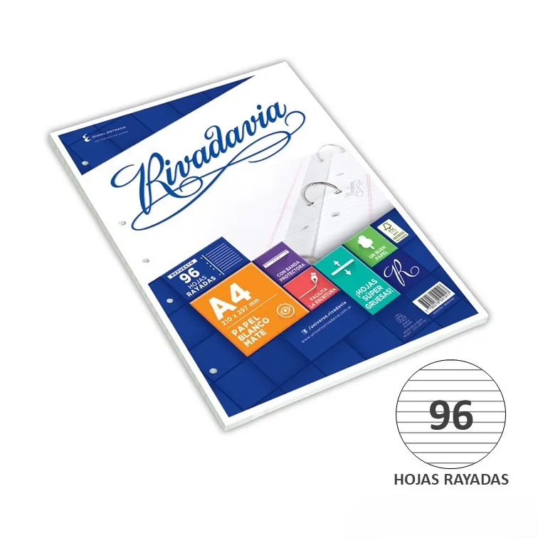 Repuesto A4 Rivadavia 96 Hojas