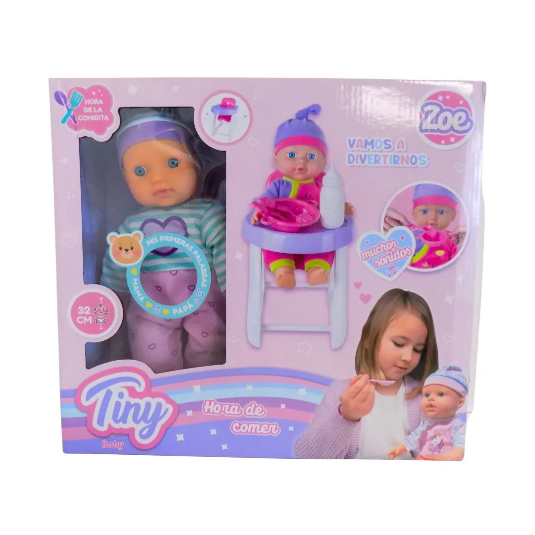 Bebote Tiny 32 Cm "Hora de Comer" en Caja
