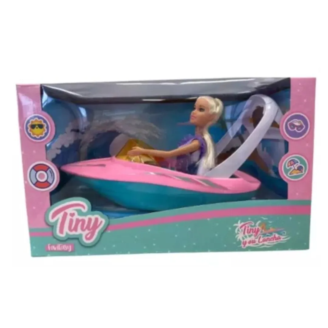 Muñeca Tiny y su Lancha en Caja