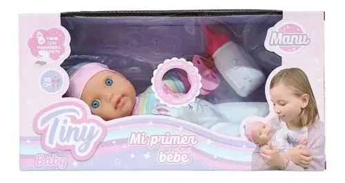 Manu, Mi Primer Bebé Tiny 32 Cm con Sonido