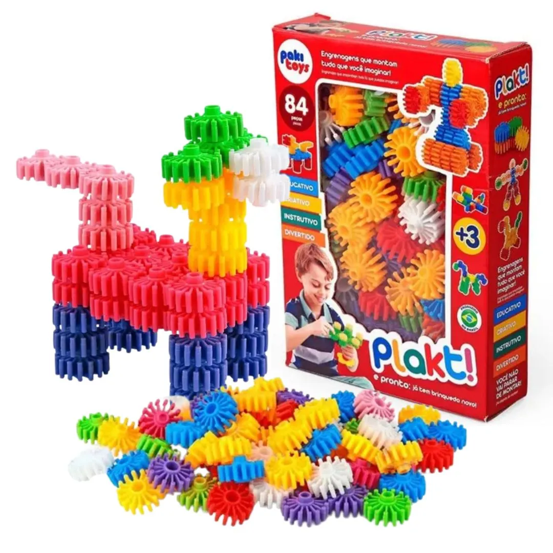 Pakitoys - Juego Encastre "Plakt" 84 Piezas