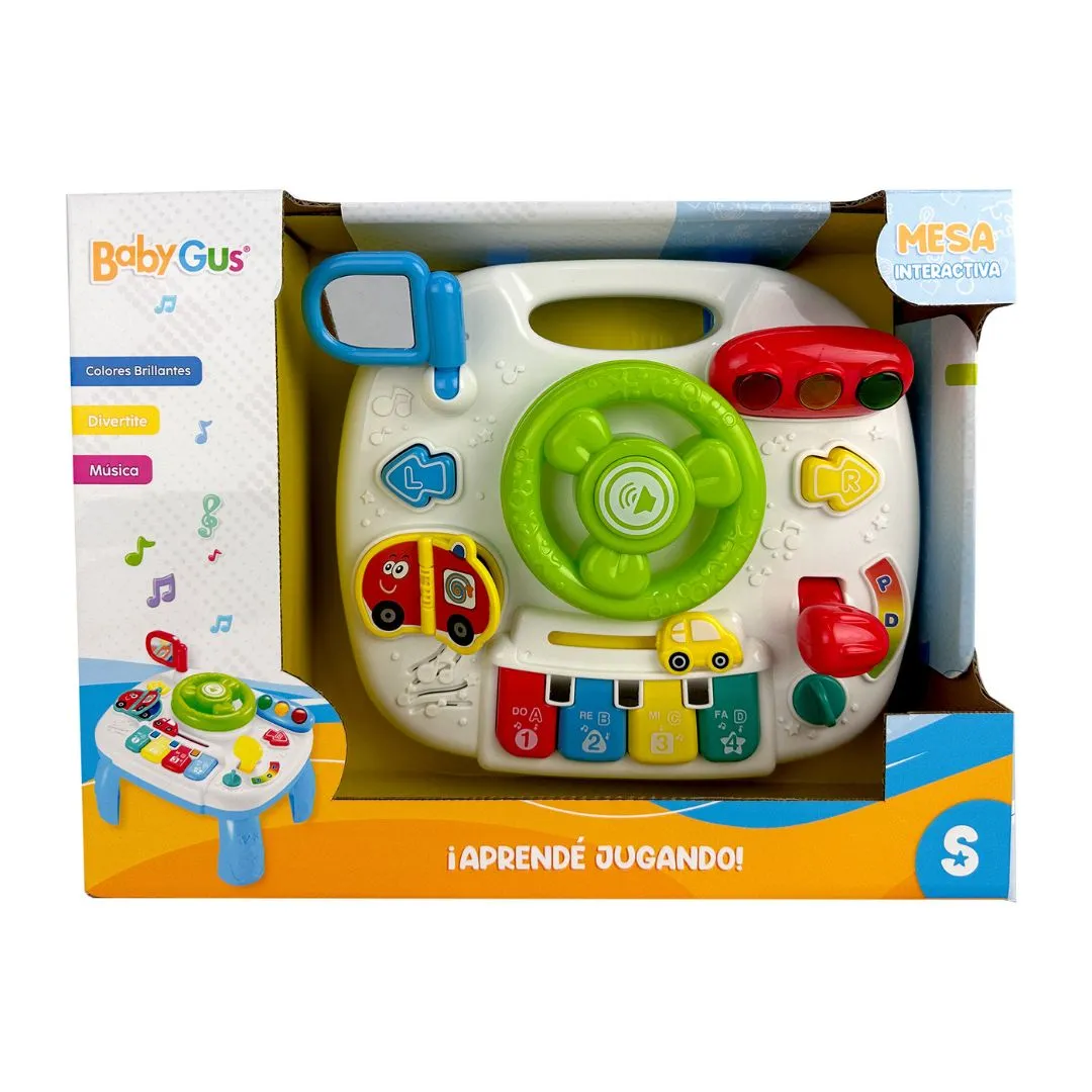 Mesa con Volante Interactivo con Luz y Sonido en Caja