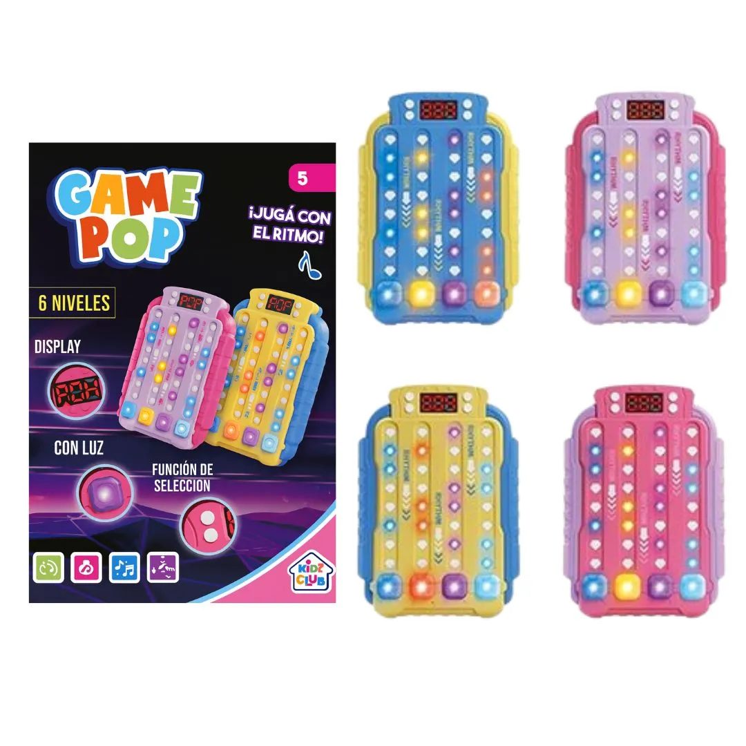 Juego Consola de Música Pop It en Caja