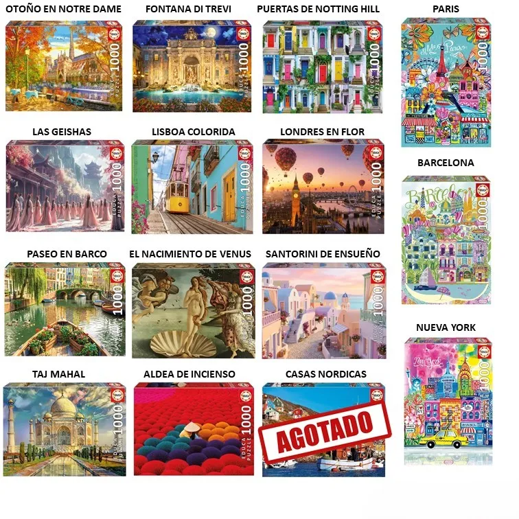 Juego Fibro Puzzle Educa 1000 Piezas