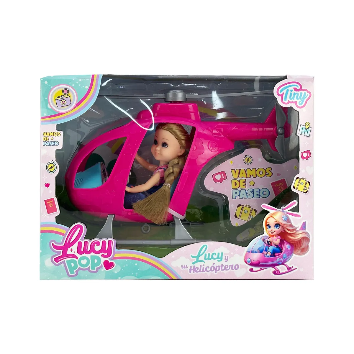 Muñeca Lucy POP y su Helicóptero