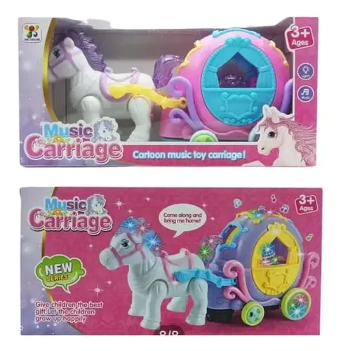 Caballo con Carroza Musical+luz+ Movimiento