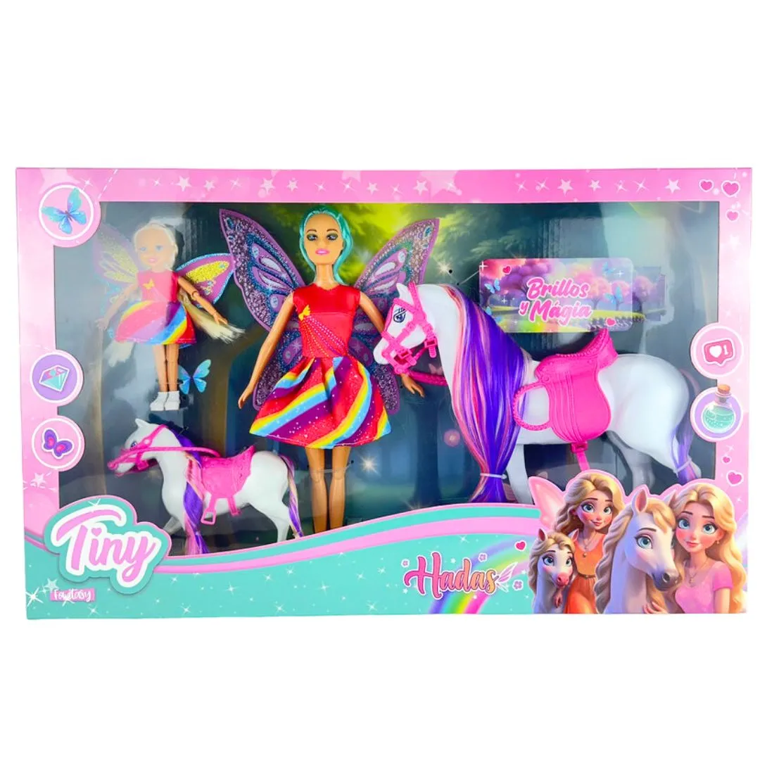 Muñeca Tiny Hada y su Unicornio
