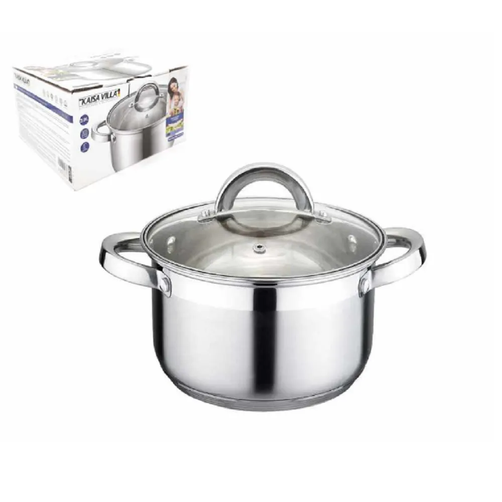 Cacerola de Acero Inox Triple Fondo 16 Cm 1.25 Lts