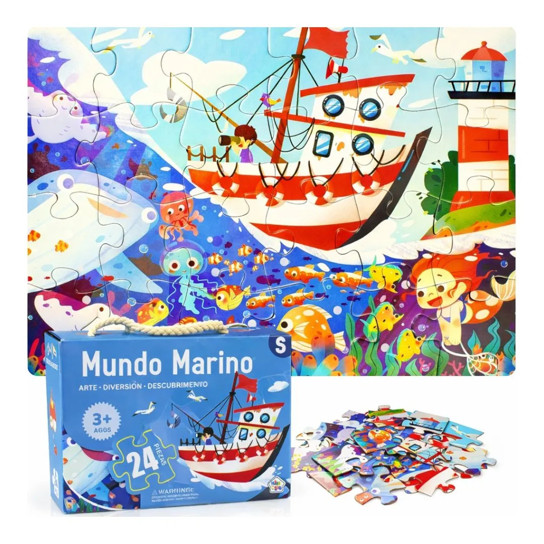 Rompecabezas Mundo Maritimo 24 Piezas en Caja