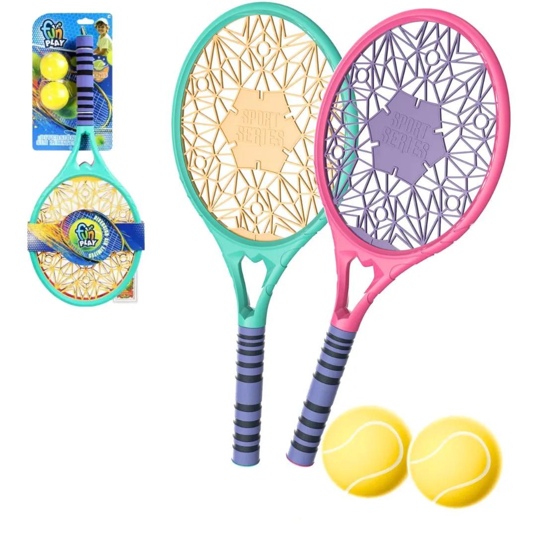 Set x2 Raquetas con Pelotitas en Carton
