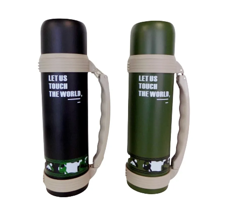 Termo Acero 1,7 Lts con Guarda Militar